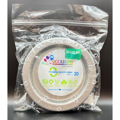 Lunch Plate Silver Pack of 20