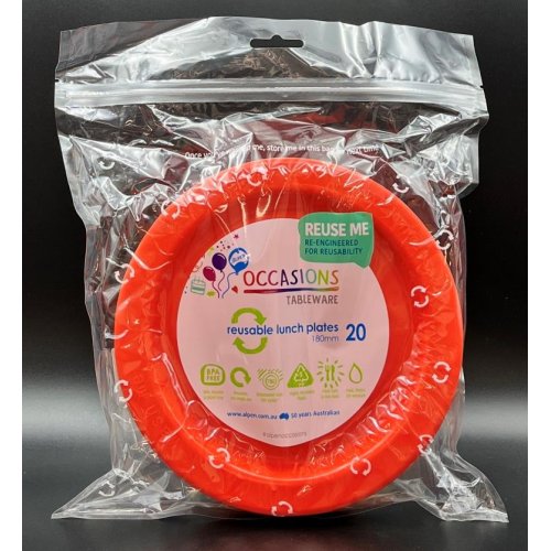 Lunch Plate Orange Pack of 20