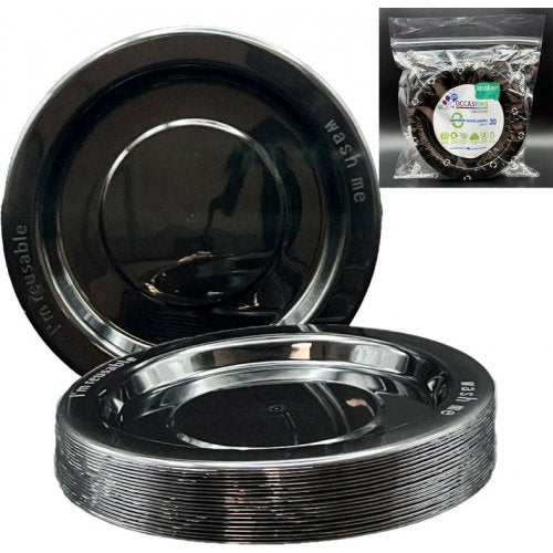 Lunch Plate Black Pack of 20