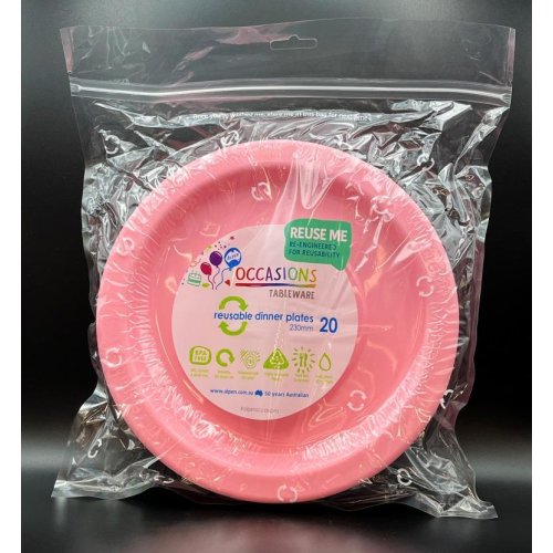 Dinner Plate Pink Pack of 20