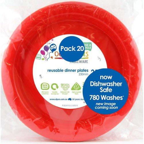 Dinner Plate Red Pack of 20