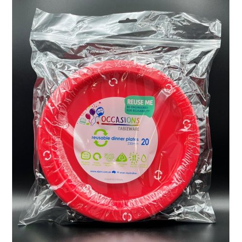 Dinner Plate Red Pack of 20