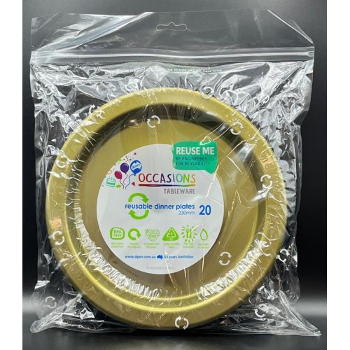 Dinner Plate Gold Pack of 20