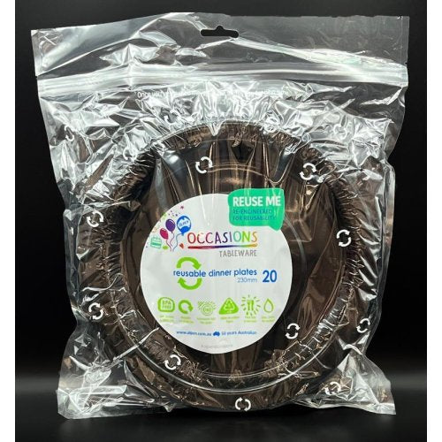 Dinner Plate Black Pack of 20