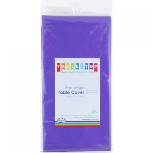 RECTANGLE PLASTIC TABLECOVER PURPLE