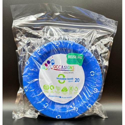 Plastic Bowl Royal Blue Pack of 20