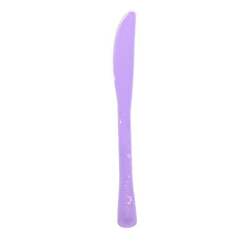 Plastic Knife Lavender Pack of 20