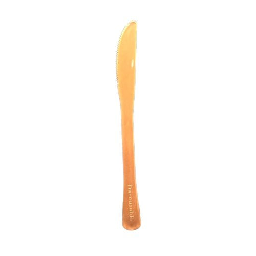 Plastic Knife Rose Gold Pack of 20