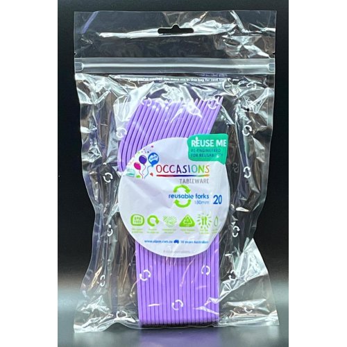 Plastic Forks Lavender Pack of 20