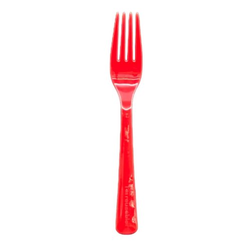 Plastic Forks Red Pack of 20