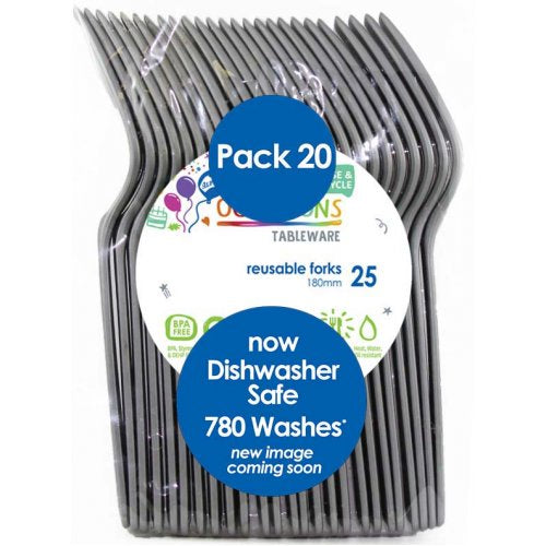 Plastic Forks Silver Pack of 20