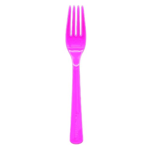 Plastic Forks Magenta Pack of 20