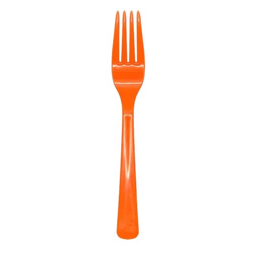 Plastic Forks Orange Pack of 20
