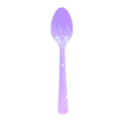 Plastic Spoons Lavender Pack of 20