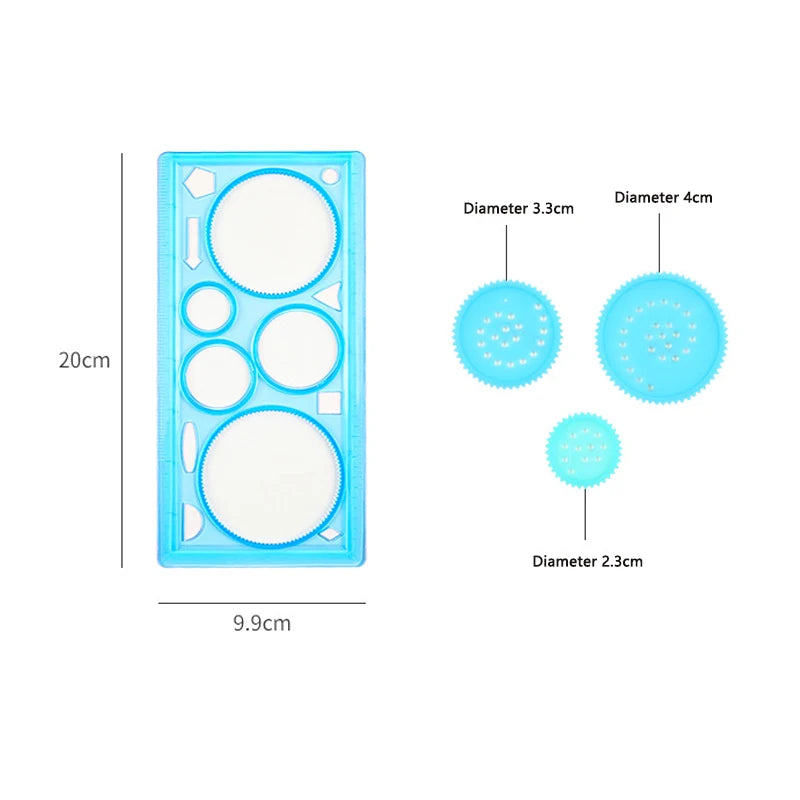 Creative Geometry Spirograph Drawing Stencils Set Painting Template Art Crafts Kids Educational Toy Variety of Flowers Ruler