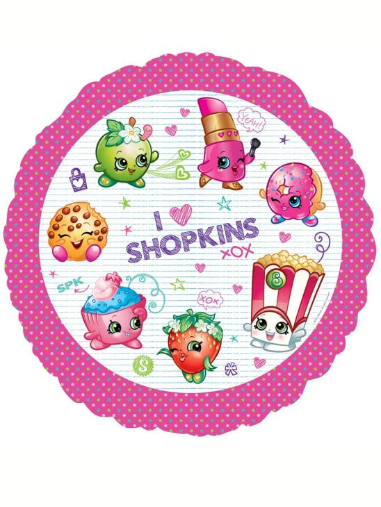 SHOPKINS ROUND FOIL BALLOON 45CM(18")