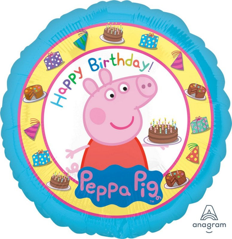 Peppa Pig Happy Birthday Foil Balloon 45cm