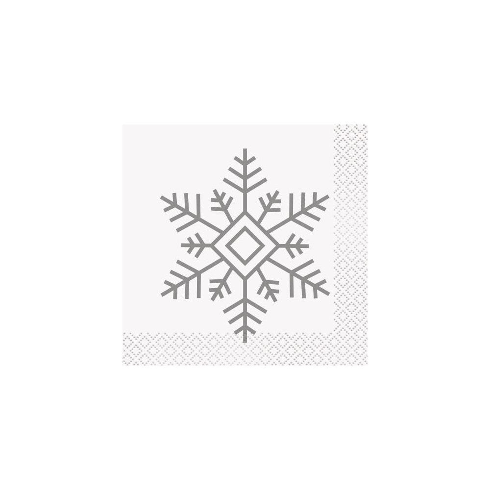 SNOWFLAKE G&S 16 BEV NAPKINS