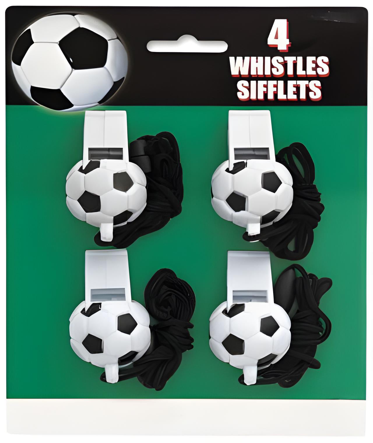 3d Soccer Whistles Pack Of 4