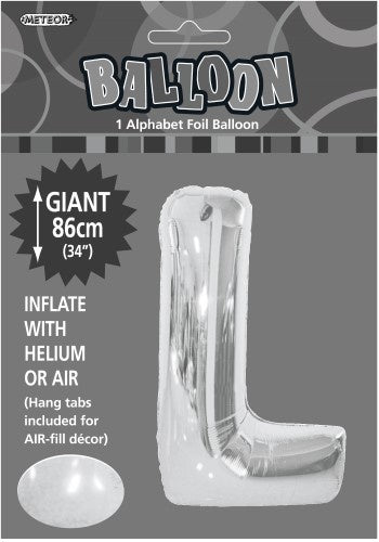 METEOR LARGE FOIL LETTER 34"(84CM) L SILVER