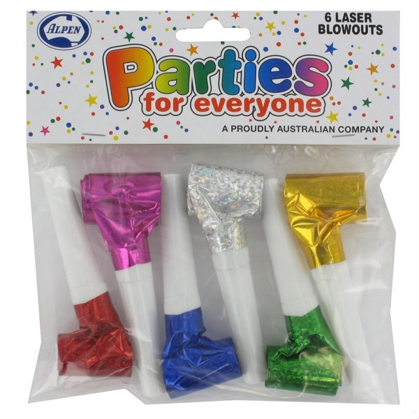 Laser Foil Blowouts Pk6