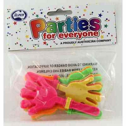Hand Clappers Party Favours Pack Of 4