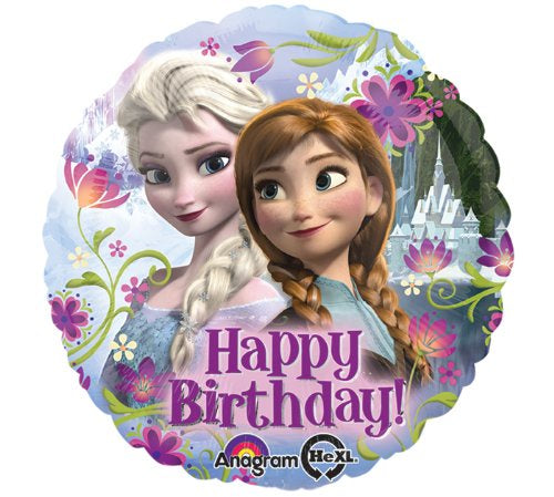 Frozen 18" Foil Balloon Happy Birthday- Elsa And Anna