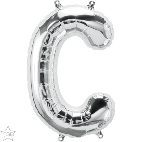 Foil Balloon 16" Letter Silver #C