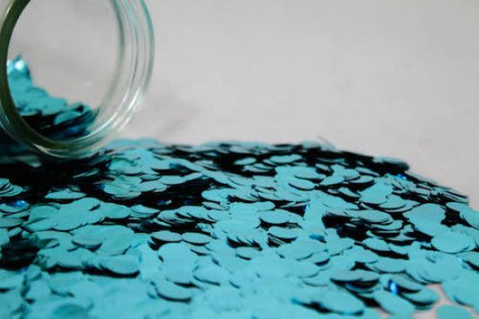 Metallic Small Confetti 1cm Light Blue 250g