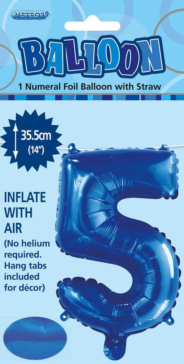 NUMERAL FOIL 14" PKG- R/BLUE 5