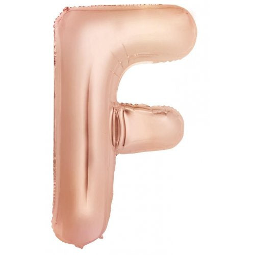 34"(86CM) Decrotex Foil Balloon Alphabet Rose Gold #F