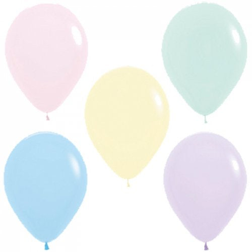 Latex Balloon 11"(28cm) Matte Pastel Assorted Pack Of 100