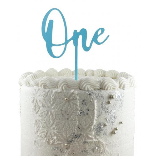 Cake Topper Acrylic 2mm One Light Blue P1
