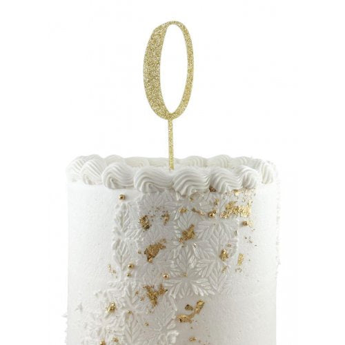 Cake Topper Acrylic Glitter 2.5mm Gold #0 P1