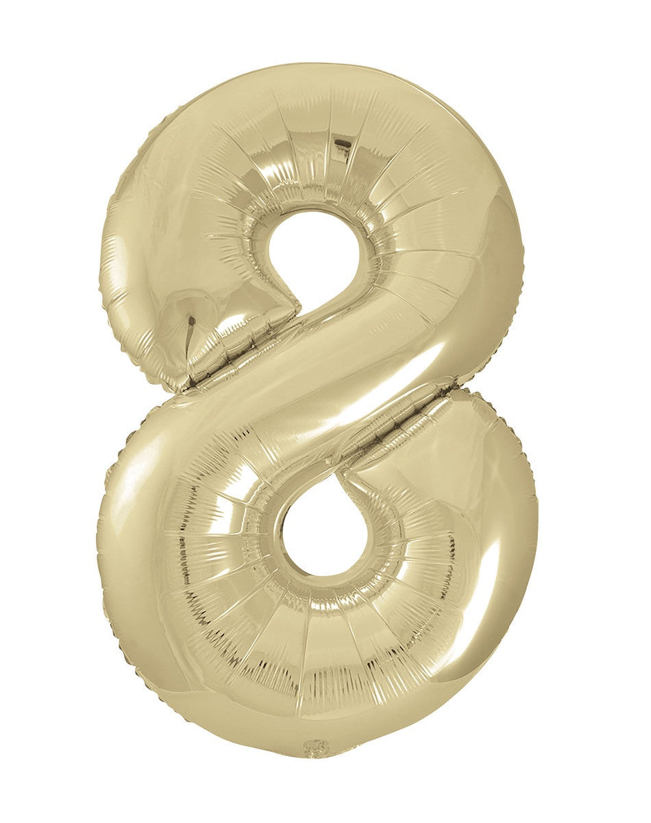 Large Foil Number Foil 34"(86cm) Champagne Gold 8