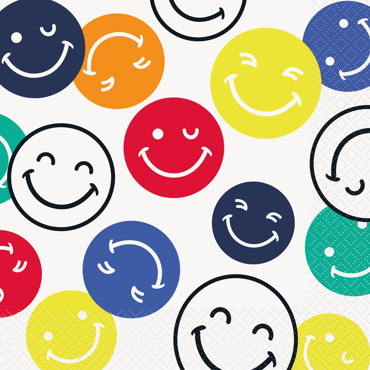 Colourful Smiles 16 Luncheon Napkins 2ply 33cm x 33cm (13" x 13")