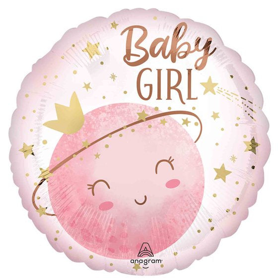 Little Moon Girl Foil Balloon 45cm
