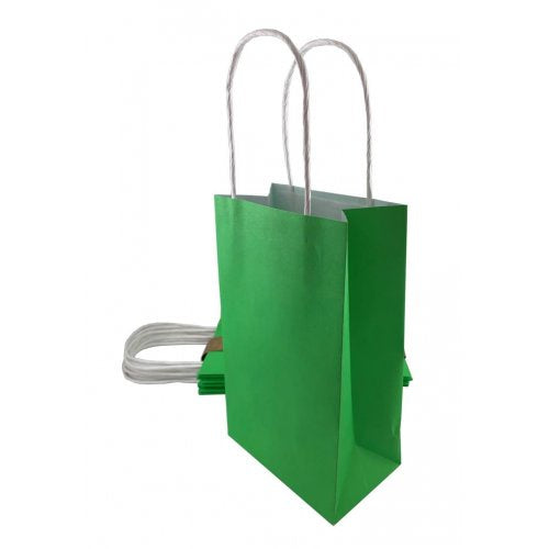 Party Bag Paper 215x130x80mm Lime Pack 5