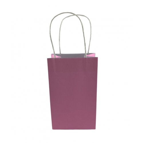 Party Bag Paper 215x130x80mm Pastel Pink Pack 5