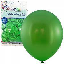 OCCASION BALLOON MET (30CM) PACK 25 - LIME