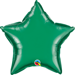 Star Emerald Green Plain Foil Balloon 20"