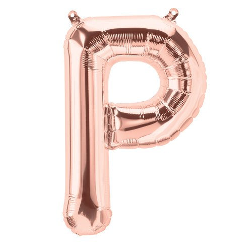 Foil Balloon 16" Letter Rose Gold #P