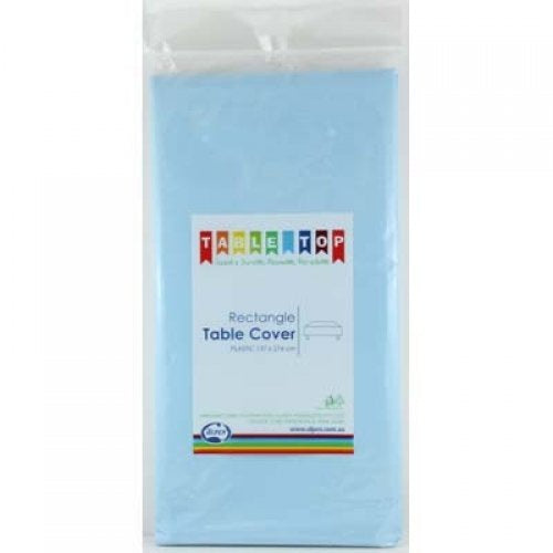 Rectangle Plastic Tablecover Light Blue