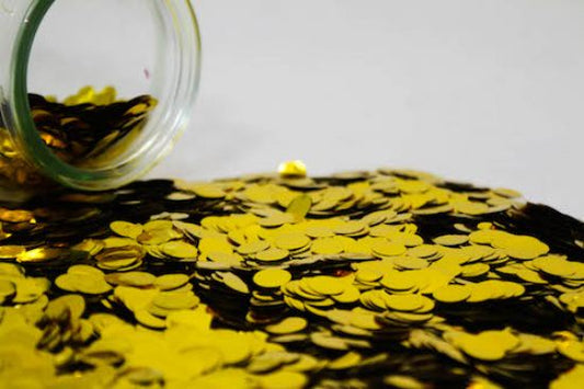 Metallic Small Confetti 1cm True Gold 250g
