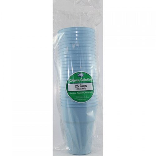 Plastic Cups Light Blue Pack of 20