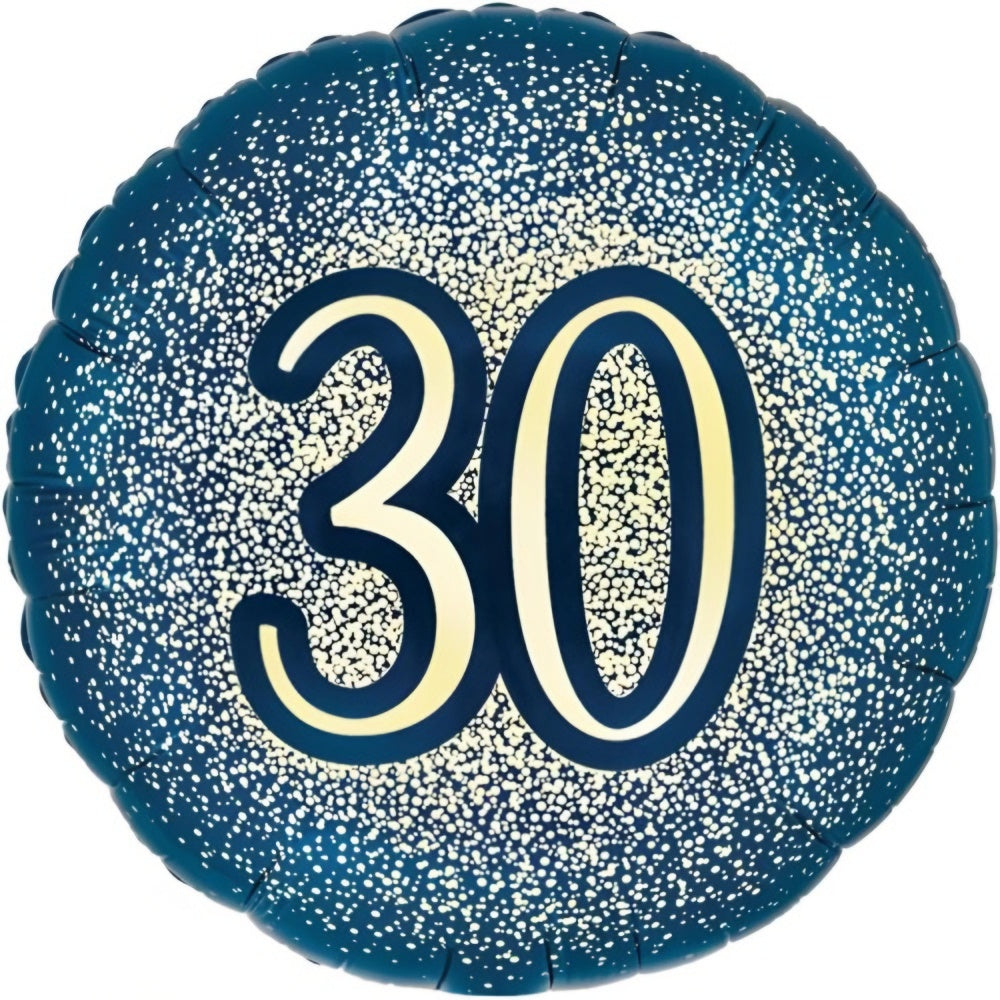 18 inch Metallic Glitter Navy Gold 30 Pack 1