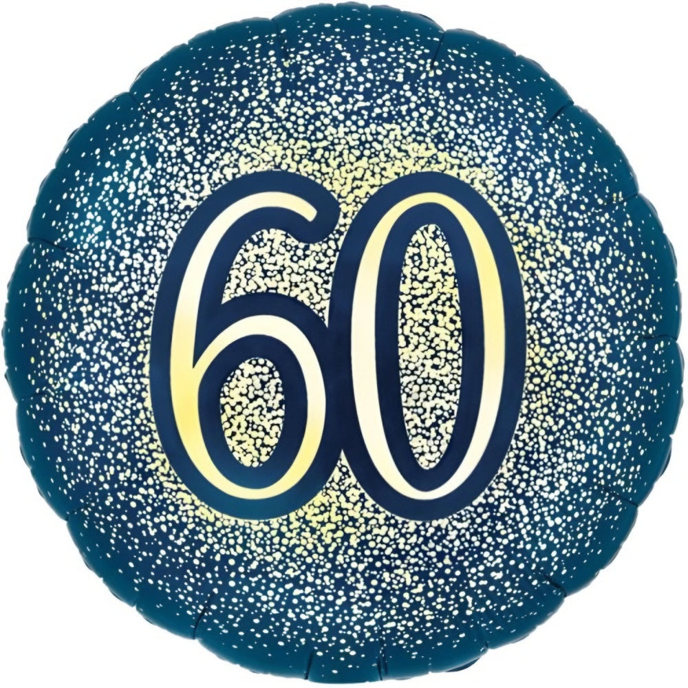 18 inch Metallic Glitter Navy Gold 60 Pack 1