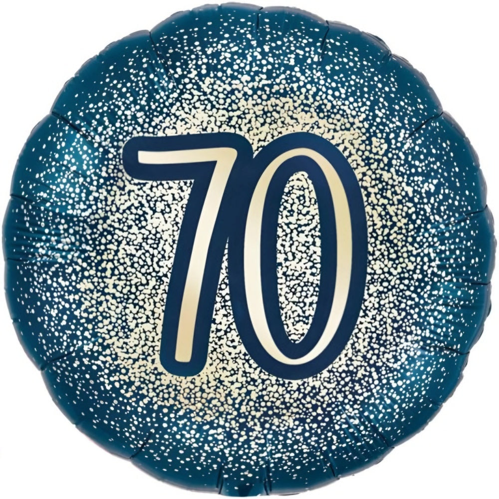 18 inch Metallic Glitter Navy Gold 70 Pack 1