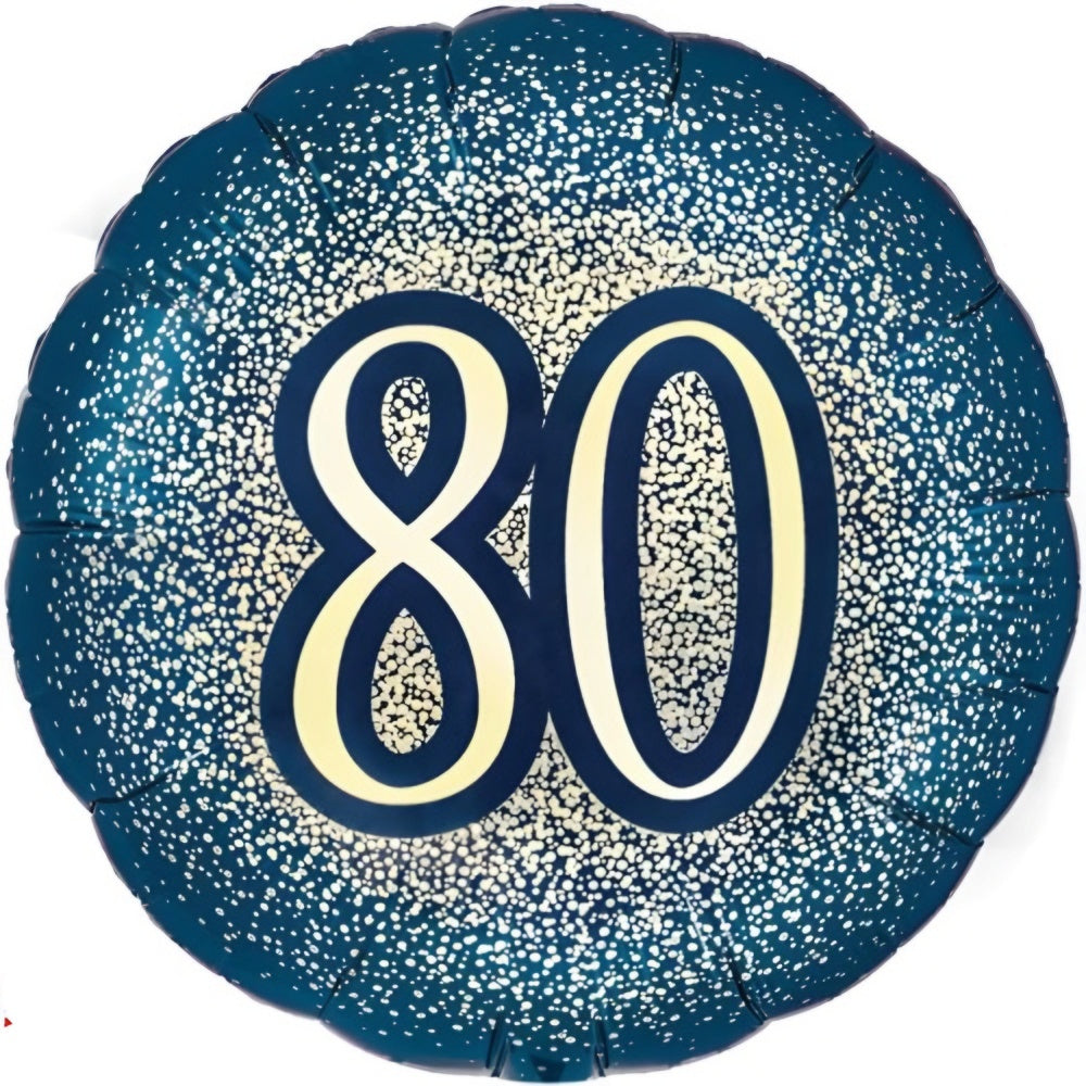 18 inch Metallic Glitter Navy Gold 80 Pack 1