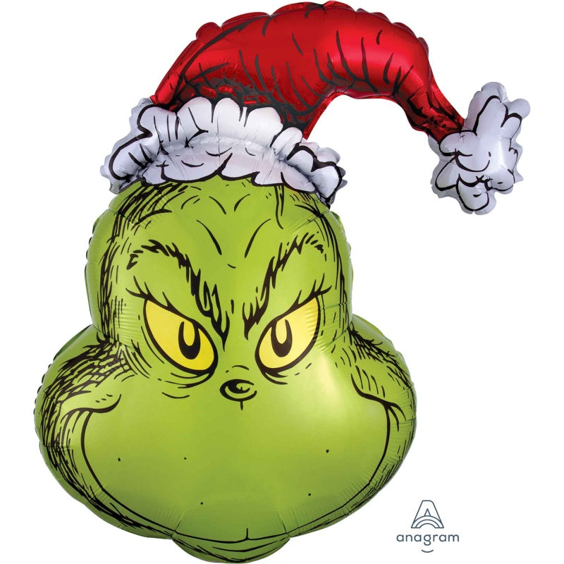 SuperShape How The Grinch Stole Christmas Foil Balloon – 66cm x 73cm (Self-Sealing)